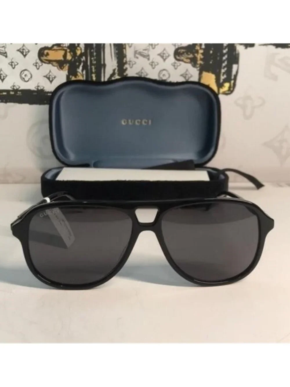 New Authentic Gucci Black Sunglasses GG1156s 001